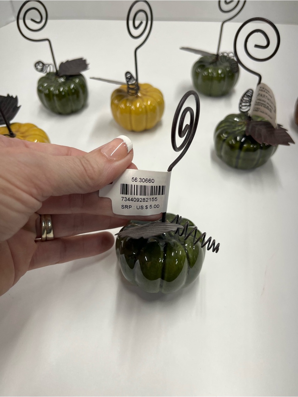 Department 56 place card holders (7) pumpkins - Picture 2 of 8
